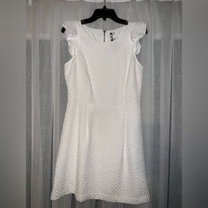 White Kensie polka dot dress size medium